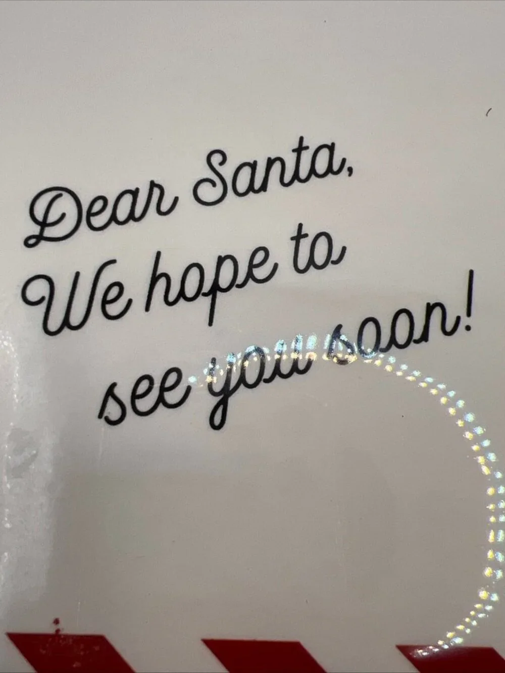 NEW Santa Postcard North Pole Cake Cupcake Stand Ceramic Footed 7